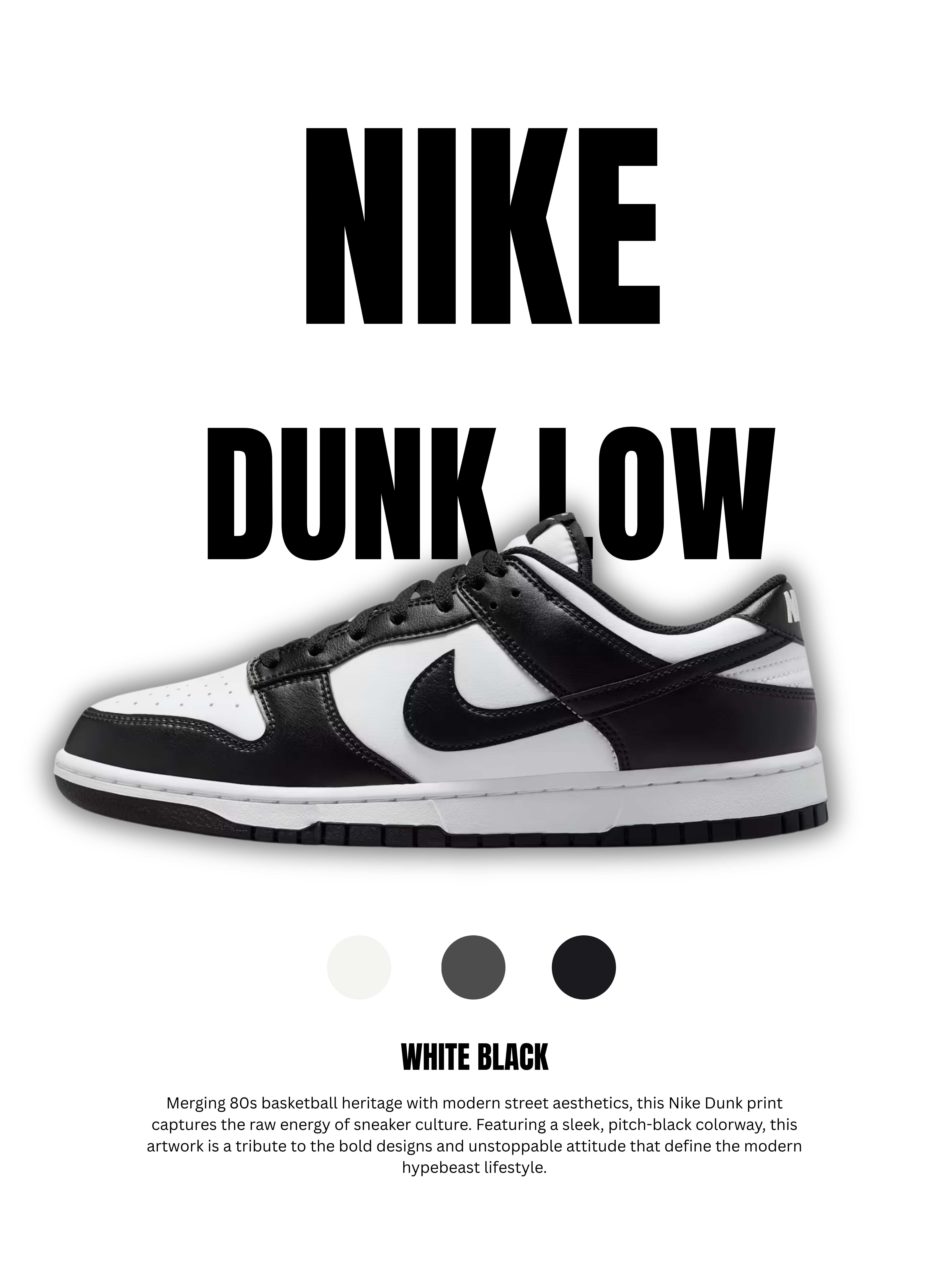 Nike Dunk Low poster on wall